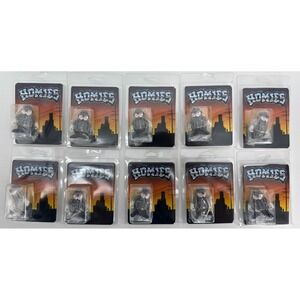 Lot 10 Homies 2023 Cholo Clown Figure 1.87" New Sealed Gray Suit Payaso Style HT